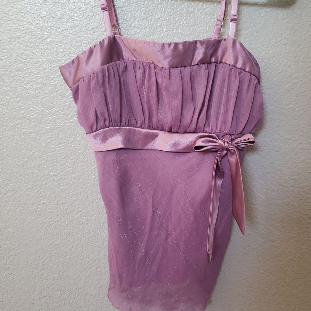 Studio 1940- Vintage sheer and satin babydoll camisole
